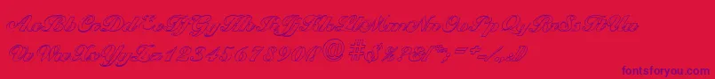 BallantinesoutlineBlackRegular Font – Purple Fonts on Red Background