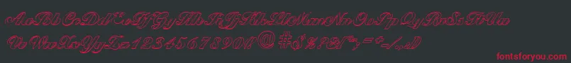 BallantinesoutlineBlackRegular Font – Red Fonts on Black Background