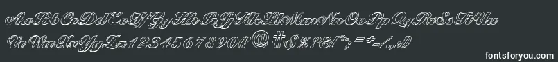 BallantinesoutlineBlackRegular Font – White Fonts on Black Background