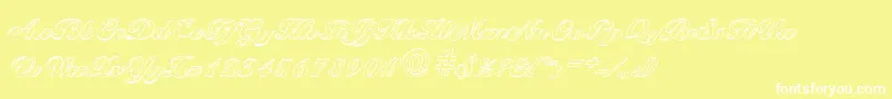 BallantinesoutlineBlackRegular Font – White Fonts on Yellow Background