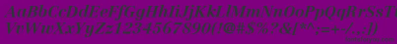 LinotypeCentennialLt76BoldItalic Font – Black Fonts on Purple Background