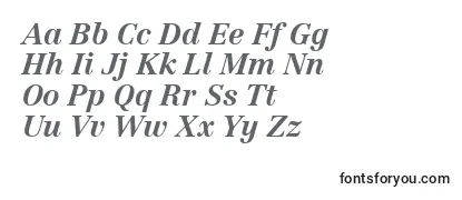 LinotypeCentennialLt76BoldItalic -fontin tarkastelu