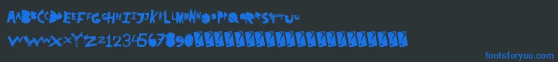 Superdrag Font – Blue Fonts on Black Background