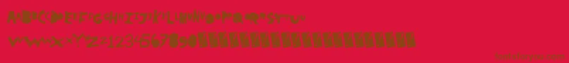 Superdrag Font – Brown Fonts on Red Background