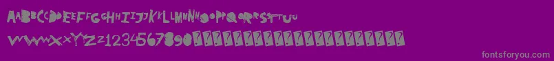 Weitere Informationen zur Superdrag-Schriftart Superdrag-Schriftart – Graue Schriften auf violettem Hintergrund
