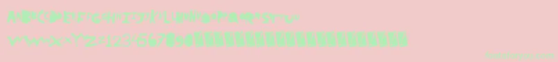 Superdrag Font – Green Fonts on Pink Background