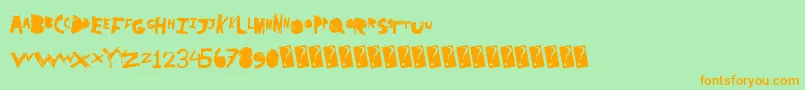 Superdrag Font – Orange Fonts on Green Background