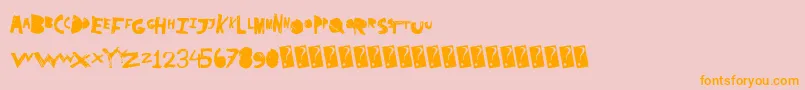 Superdrag Font – Orange Fonts on Pink Background