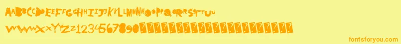 Superdrag Font – Orange Fonts on Yellow Background