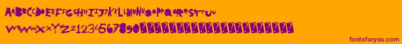 Superdrag Font – Purple Fonts on Orange Background