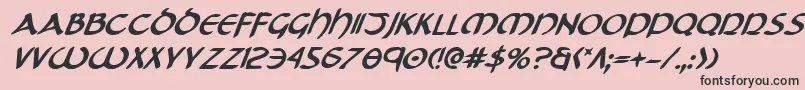 TristramBoldItalic Font – Black Fonts on Pink Background