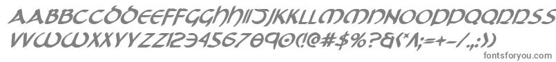 フォントTristramBoldItalic – 白い背景に灰色の文字