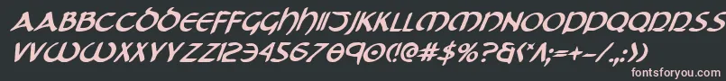 TristramBoldItalic Font – Pink Fonts on Black Background