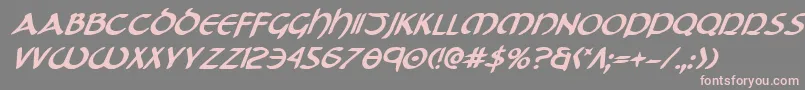 TristramBoldItalic Font – Pink Fonts on Gray Background