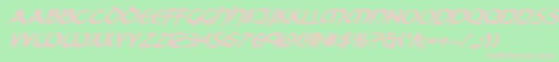 TristramBoldItalic Font – Pink Fonts on Green Background