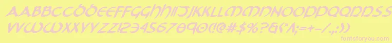 TristramBoldItalic Font – Pink Fonts on Yellow Background