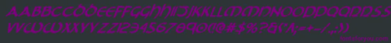 TristramBoldItalic Font – Purple Fonts on Black Background