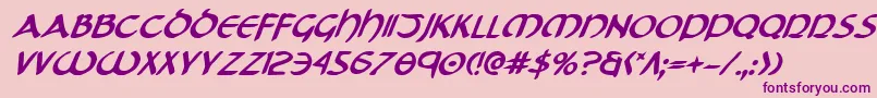 TristramBoldItalic Font – Purple Fonts on Pink Background