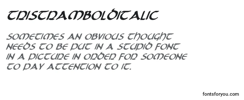 TristramBoldItalic Font