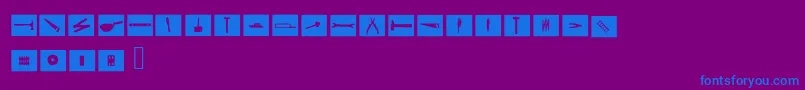 CarpenterTools Font – Blue Fonts on Purple Background