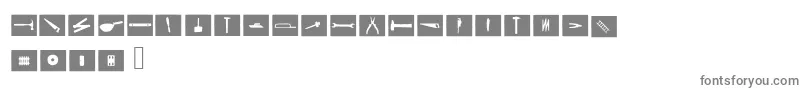 CarpenterTools-fontti – harmaat kirjasimet valkoisella taustalla