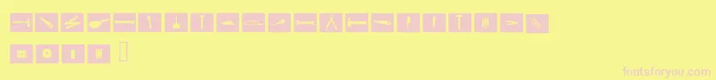 CarpenterTools Font – Pink Fonts on Yellow Background