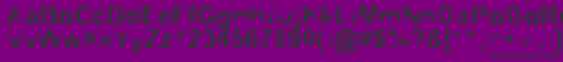 フォントBrialPointed – 紫の背景に黒い文字