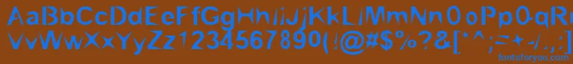 BrialPointed Font – Blue Fonts on Brown Background