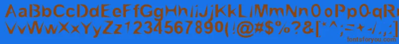 Шрифт BrialPointed – коричневые шрифты на синем фоне