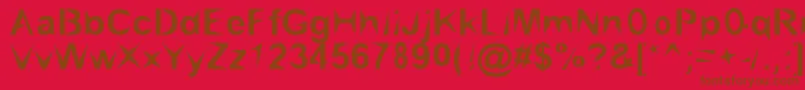 フォントBrialPointed – 赤い背景に茶色の文字