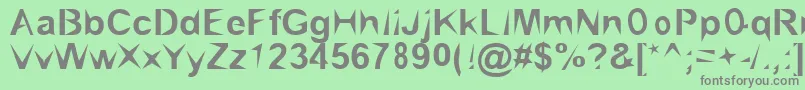 フォントBrialPointed – 緑の背景に灰色の文字