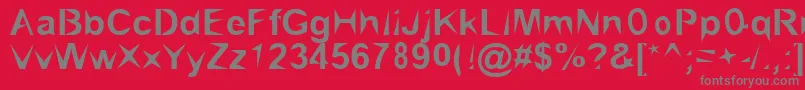 フォントBrialPointed – 赤い背景に灰色の文字