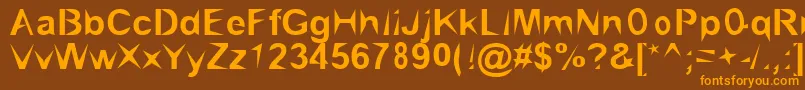 Шрифт BrialPointed – оранжевые шрифты на коричневом фоне