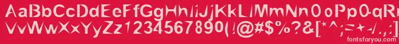 Шрифт BrialPointed – розовые шрифты на красном фоне