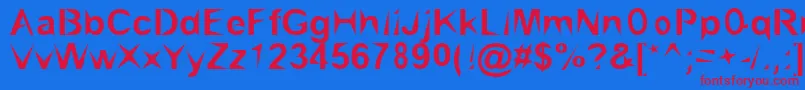 BrialPointed Font – Red Fonts on Blue Background