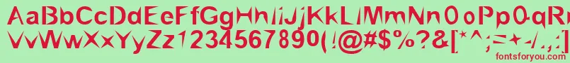 BrialPointed Font – Red Fonts on Green Background