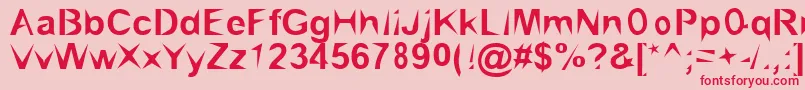 BrialPointed Font – Red Fonts on Pink Background