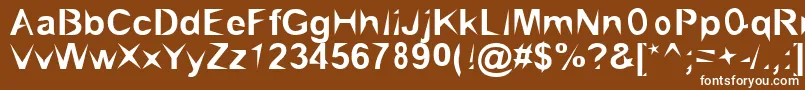 Шрифт BrialPointed – белые шрифты на коричневом фоне