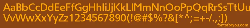 Tornadomediumc Font – Orange Fonts on Brown Background