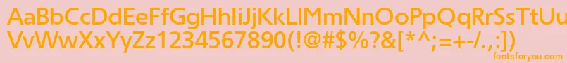 Tornadomediumc Font – Orange Fonts on Pink Background