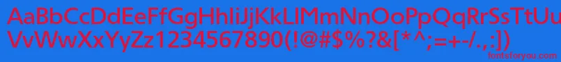 Tornadomediumc Font – Red Fonts on Blue Background