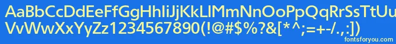 Tornadomediumc Font – Yellow Fonts on Blue Background