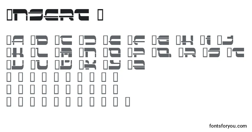 Czcionka Insert 3 – alfabet, cyfry, specjalne znaki