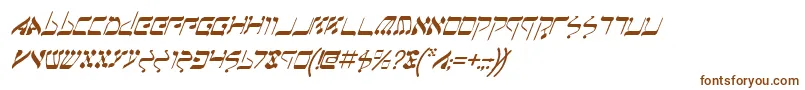 フォントJerusalemItalic – 茶色のフォント