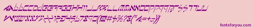 JerusalemItalic Font – Purple Fonts on Pink Background