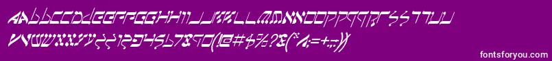 JerusalemItalic Font – White Fonts on Purple Background