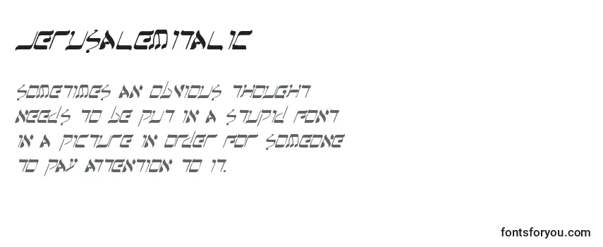 JerusalemItalic-fontti