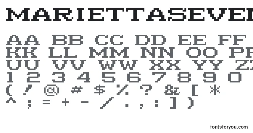 Шрифт MariettaSeven – алфавит, цифры, специальные символы