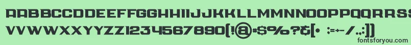 フォントCubebold – 緑の背景に黒い文字