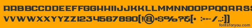 Cubebold Font – Black Fonts on Orange Background